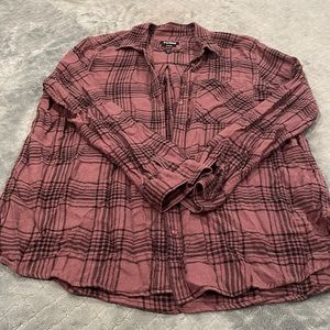 Express mauve boyfriend flannel